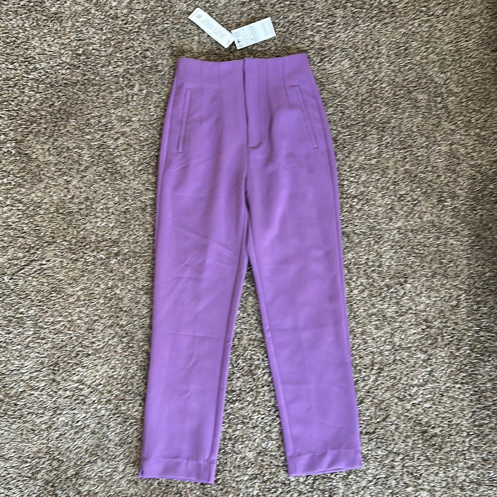 NWT Stradivarius slim tailored pants in purple